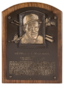 Sparky Andersons Baseball Hall of Fame Induction Plaque (Family LOA)